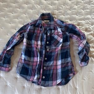 Abercrombie kids plaid button down Sz 5/6
